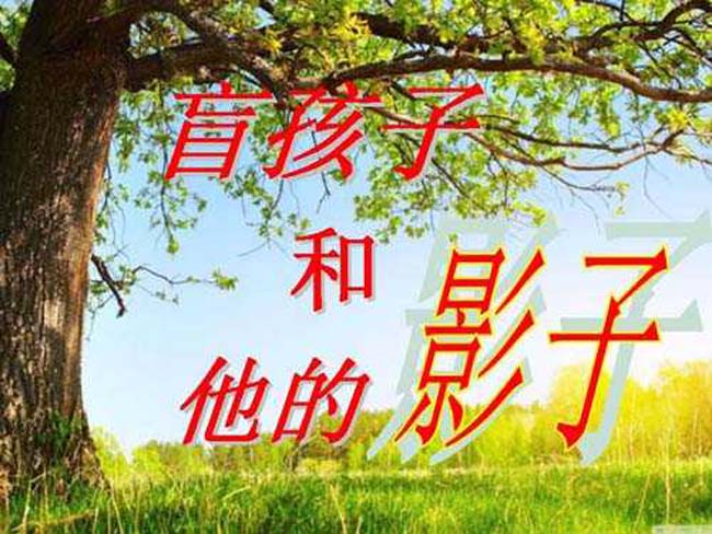 盲孩子和他的影子PPT