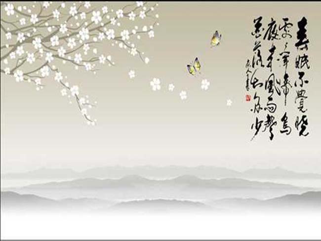 蝴蝶中国风ppt模板下载