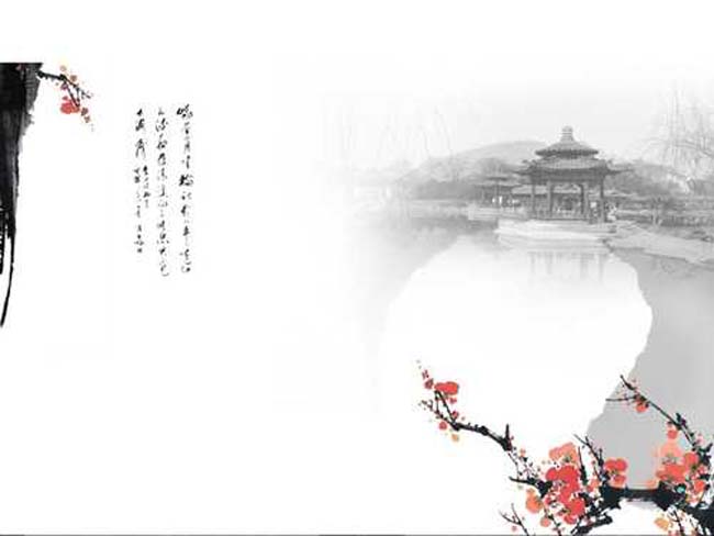 梅花中国风ppt模板下载