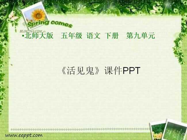 活见鬼课件PPT模板