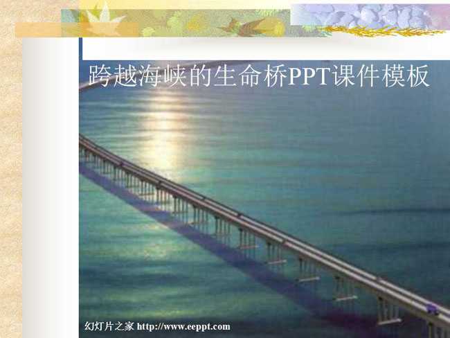 跨越海峡的生命桥PPT课件模板