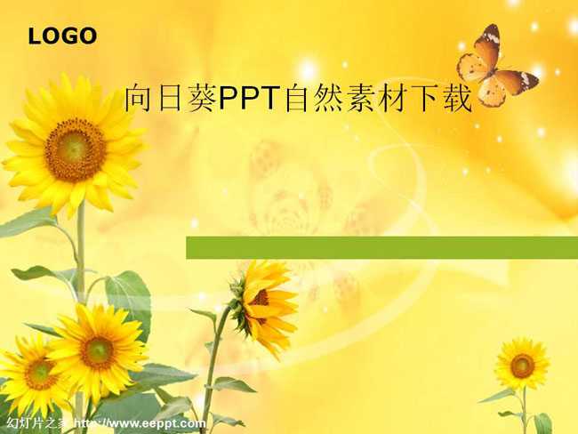 向日葵PPT自然素材下载