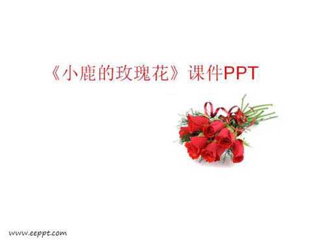小鹿的玫瑰花课件PPT模板