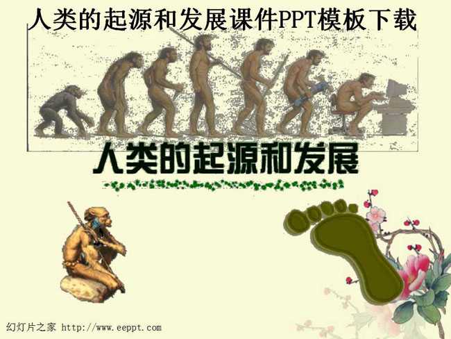 人类的起源和发展课件PPT模板下载