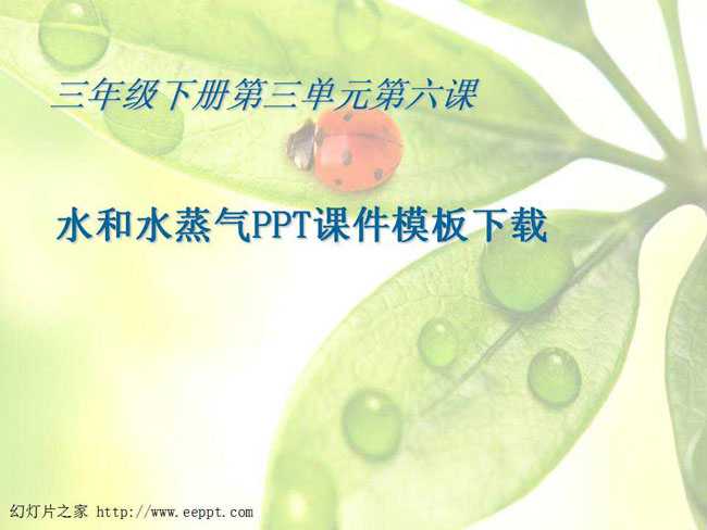 水和水蒸气PPT课件模板下载