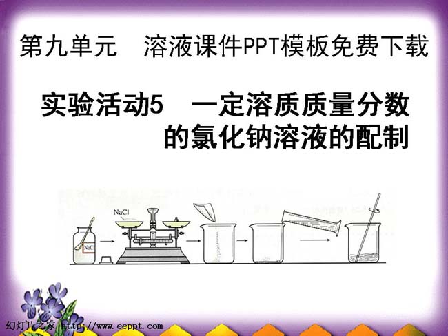 溶液课件PPT模板免费下载