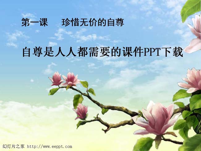 自尊是人人都需要的课件PPT下载