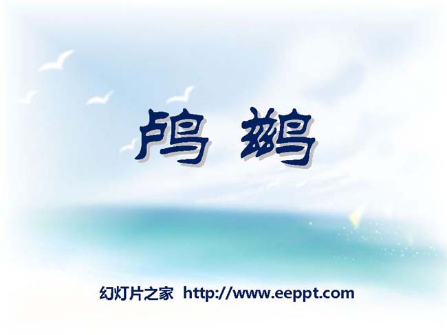 《鸬鹚》ppt模板在线下载