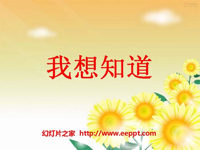 《我想知道》ppt课件模板免费下载